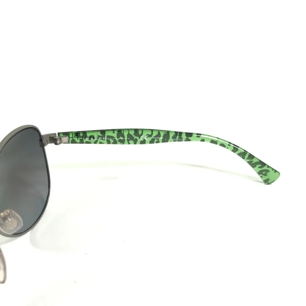 Ralph Lauren Sunglasses RA4108 494/T3 Gray Green Round Frames with Blue Lenses